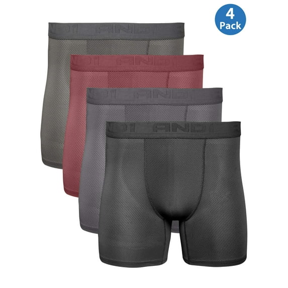 AND1 Men's Proplatinum Boxer Brief, 4 Pack