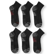 AND1 Men’s Stretch Polyester Quarter Cut Socks, Multicolor (6 Pack)