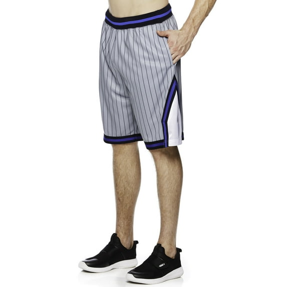 AND1 Men's Striped Mesh Basketball Shorts