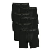 AND1 Mens Underwear Pro Platinum Boxer Briefs, 6 Pack, 6