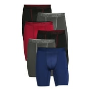 AND1 Men's Underwear Pro Platinum Boxer Briefs, 6 Pack, 9"