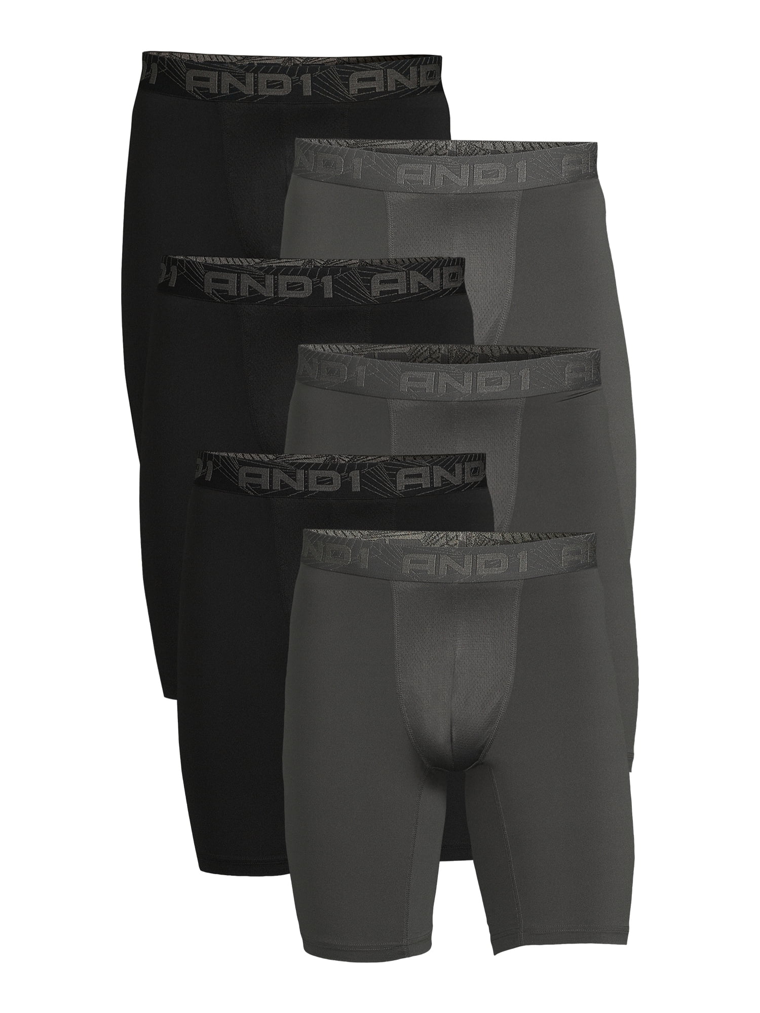 Find Your Perfect AND1 Men's Underwear Pro Platinum Boxer Briefs, 6 ...