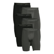 AND1 Mens Underwear Pro Platinum Boxer Briefs, 6 Pack, 9"