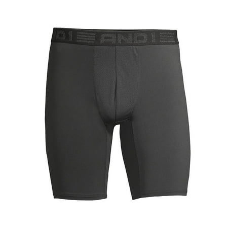 AND1 Men's Underwear Pro Platinum Long Leg Boxer Briefs, 9"