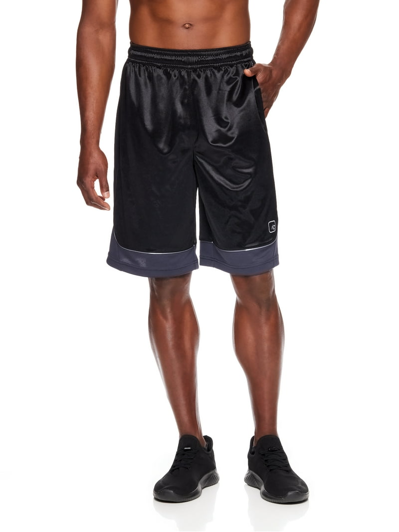 AND1 Men's Active Basketball Shorts 11 Inch with Pockets, Elastic