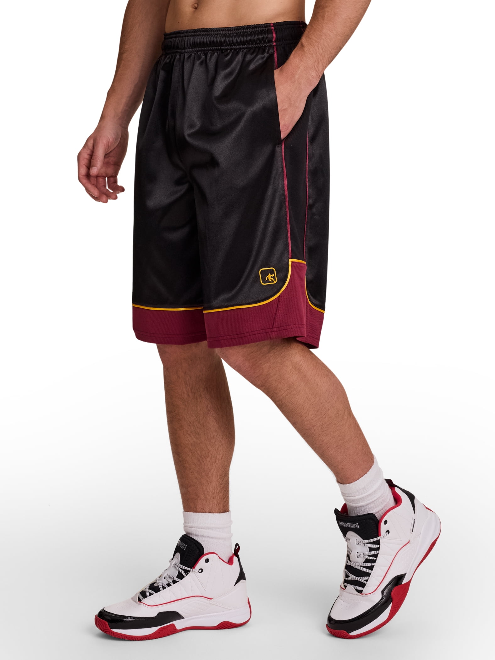 AND1 Men's and Big Men's All Court Colorblock Short, 11