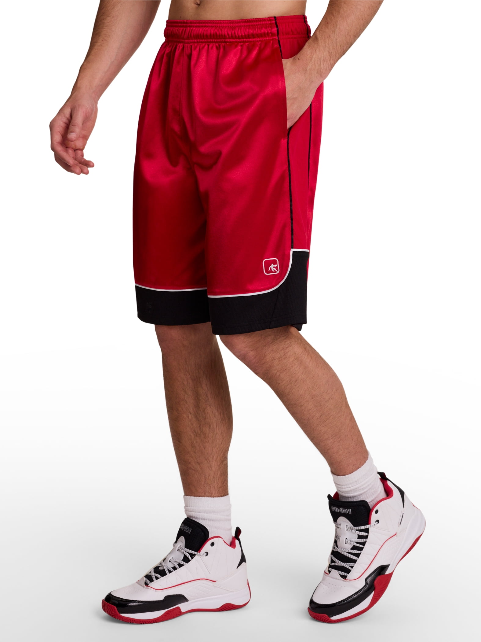 AND1 Men's and Big Men's All Court Colorblock Short, 11