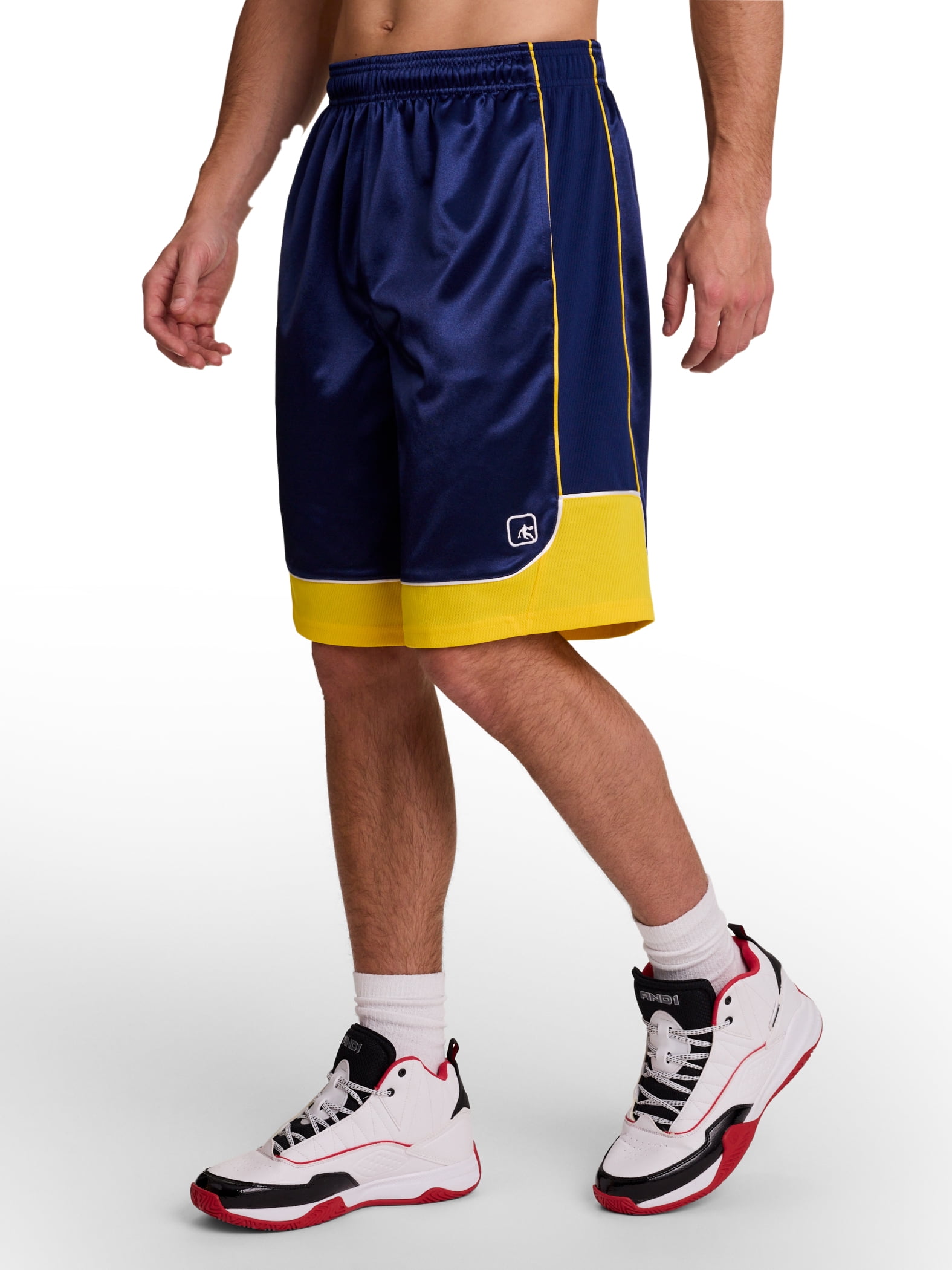 AND1 Men's and Big Men's All Court Colorblock Short, 11
