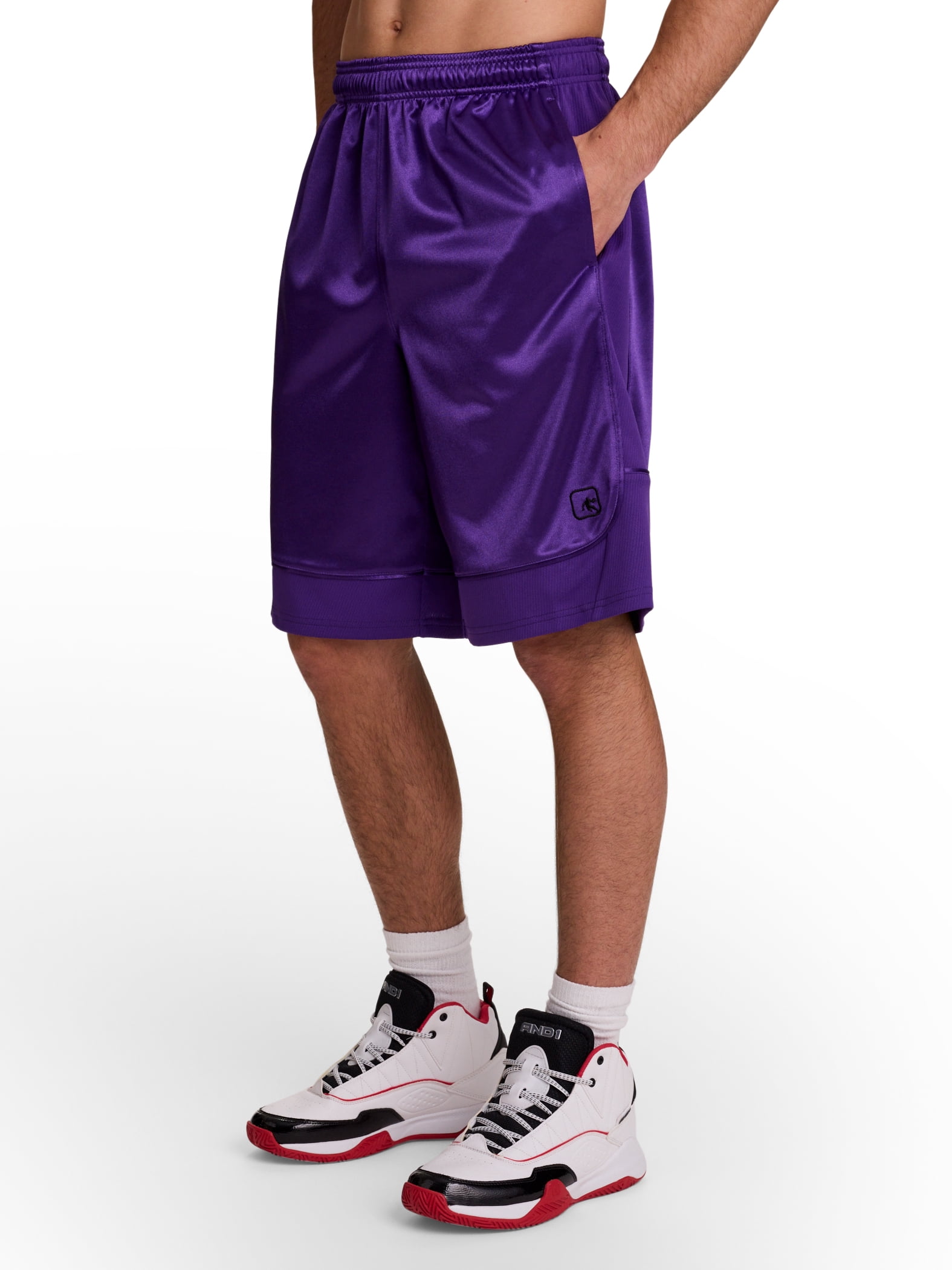 AND1 Men's and Big Men's All Court Short, 11" inseam, up to Size 5XL