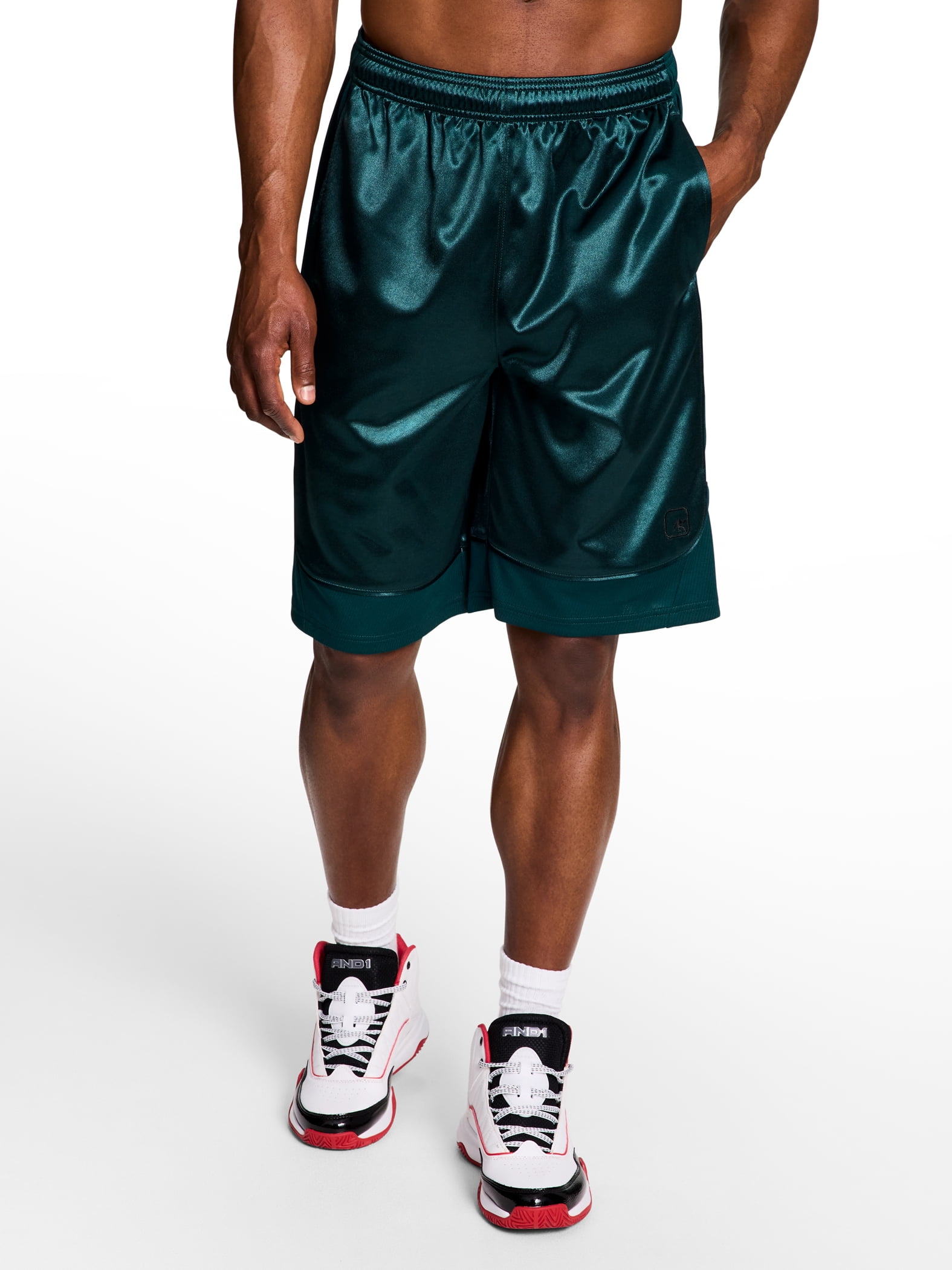 AND1 Men's and Big Men's All Court Short, 11" inseam, up to Size 5XL