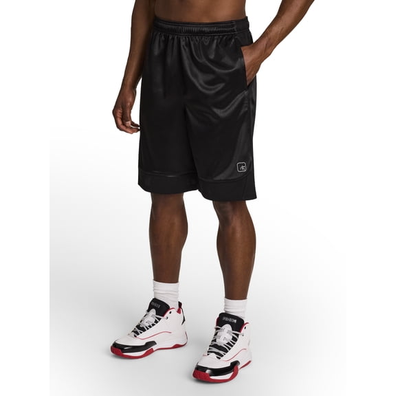 AND1 Men's and Big Men's All Court Colorblock Short, 11" inseam, up to Size 3XL