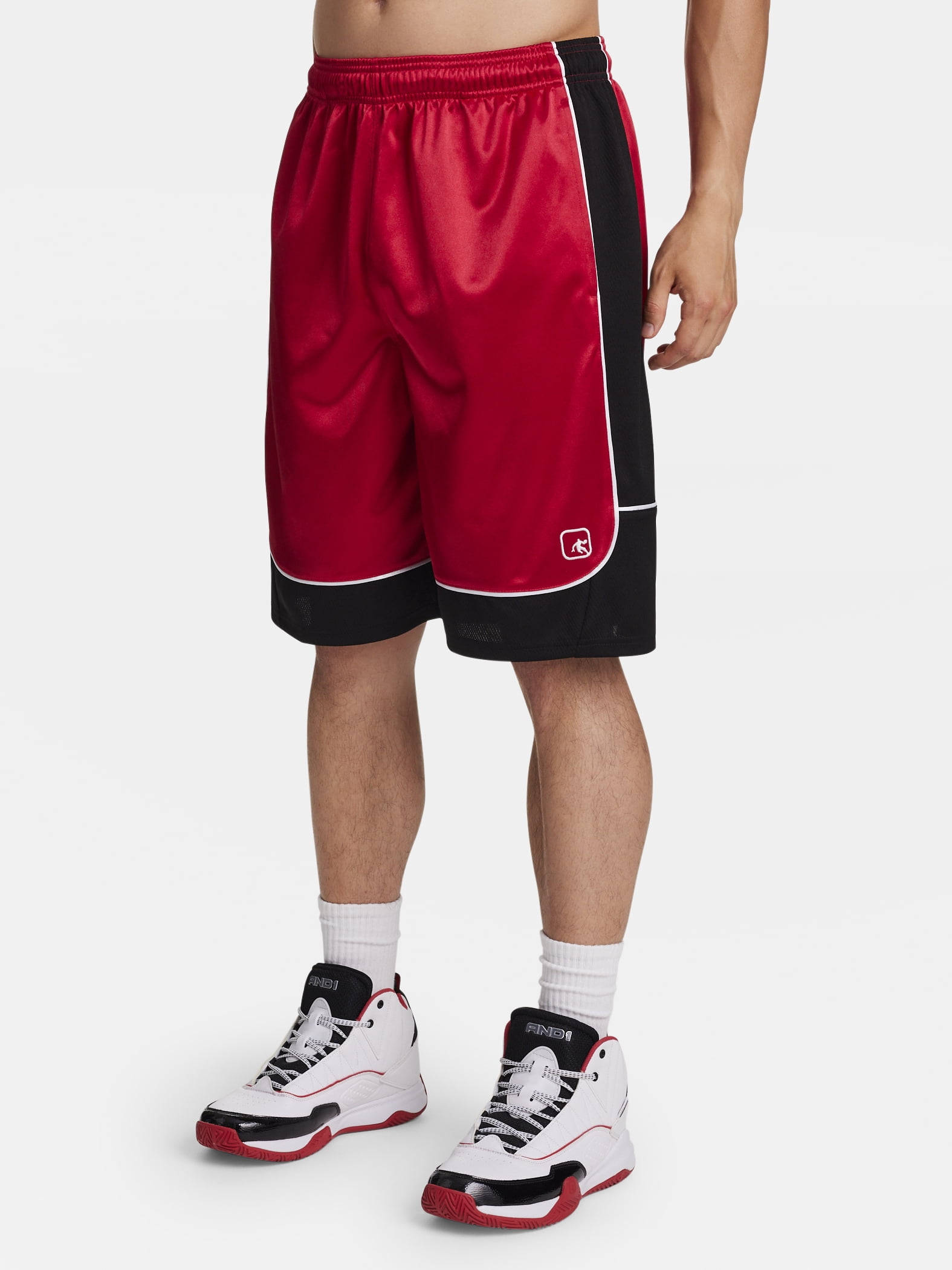 AND1 Men's and Big Men's All Court Short, 11" inseam, up to Size 5XL