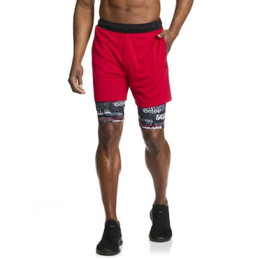 AND1 Men's and Big Men's Compression 2-IN-1 Active Short , 7" Inseam, up to Sizes 3XL