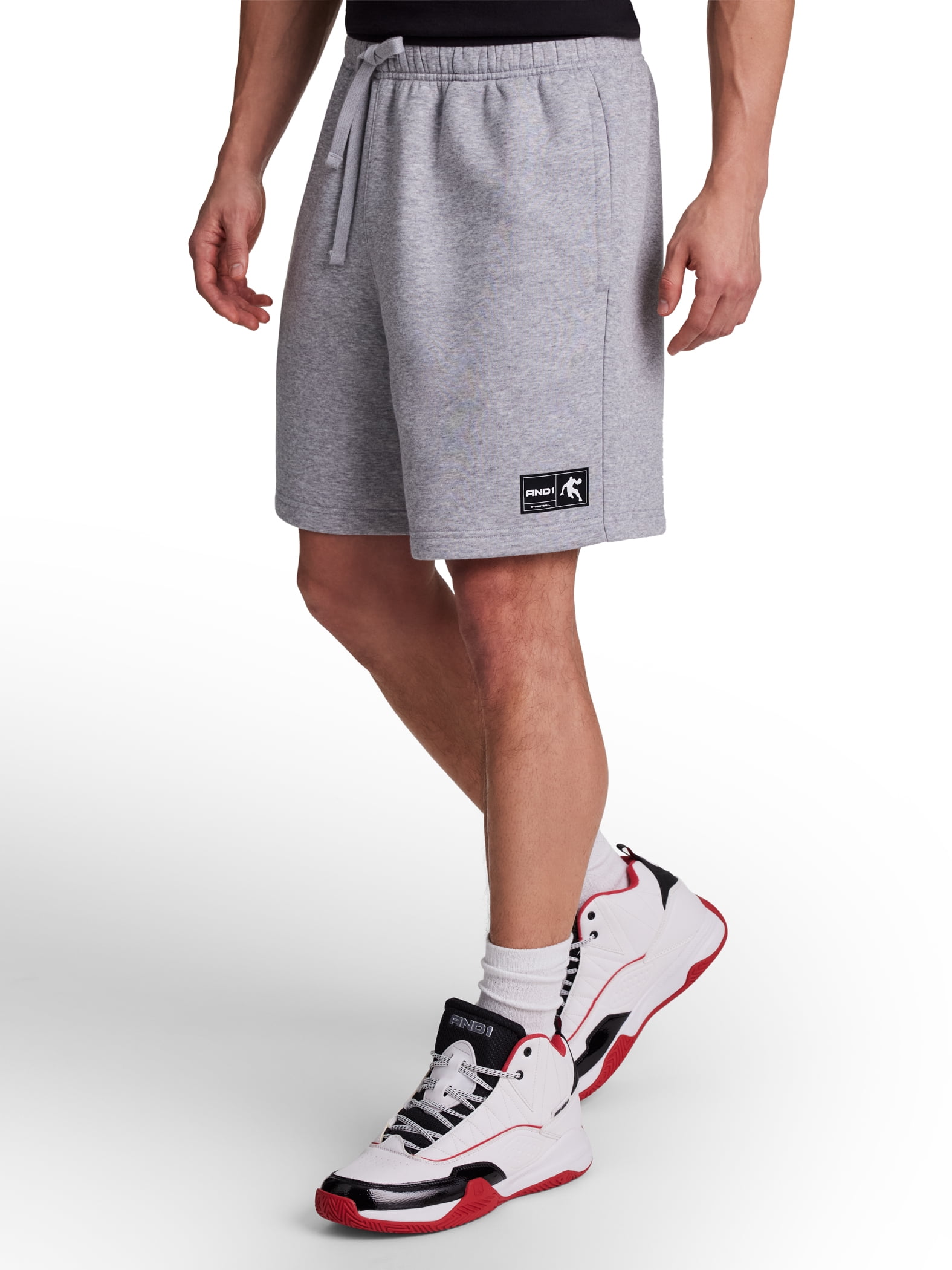 AND1 Men's and Big Men's Free Throw Short, 8" inseam, Sizes XS-5XL