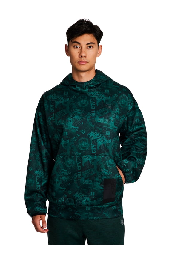 Men's and Big Men's Ultimate Print Pullover Hoodie, up to Size 3XL