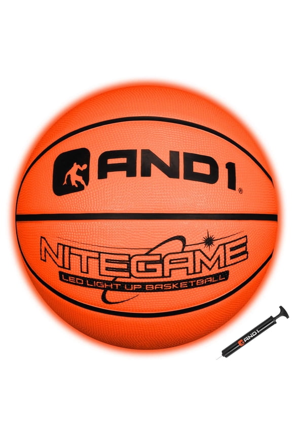 Nitegame LED Light Up Basketball - Size 7 (29.5"), for Outdoor/Indoor, Glow in The Dark, Sold Deflated