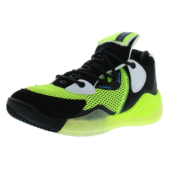 AND1 Override PS Boys Shoes Size 1, Color: Black/Safety Yellow