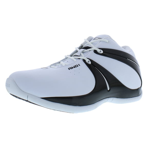 AND1 Rise Mens Shoes Size 10, Color: White/Black/Silver