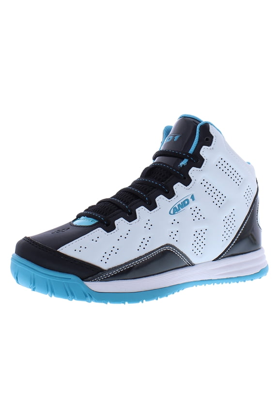 Show Out PS Boys Shoes Size 1, Color: White/Black/Teal