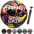 thumbnail image 1 of AND1 Street Grip Premium Composite Basketball & Pump, Coral & Volt, 29.5", 1 of 3