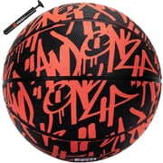 AND1 Fantom Graffiti Rubber Basketball, Size 6 (28.5"), Deep Channel Construction, Indoor/Outdoor Use