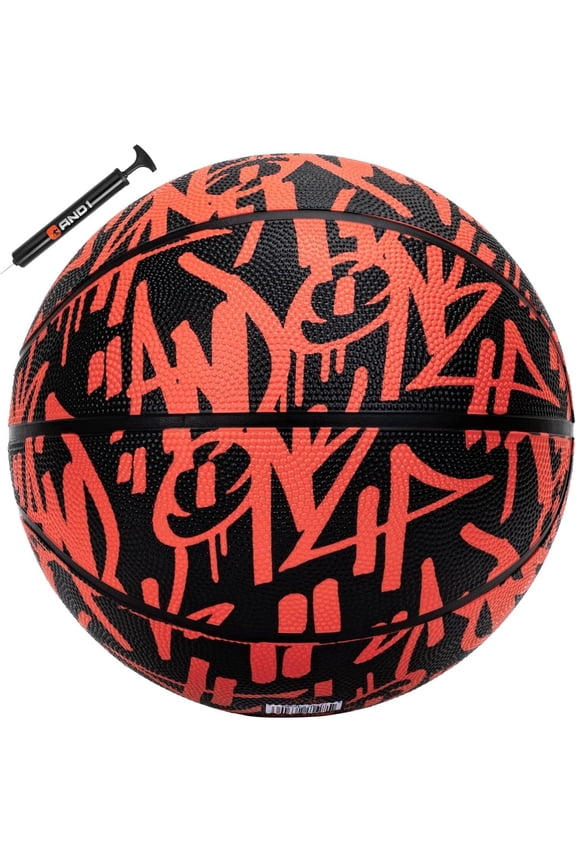 Fantom Graffiti Rubber Basketball, Size 6 (28.5"), Deep Channel Construction, Indoor/Outdoor Use