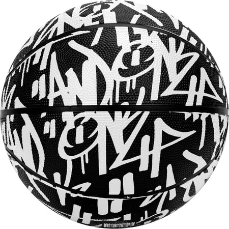 AND1 Street Ink Rubber Basketball: Official Regulation Size 7 (29.5 inches) - Deep Channel Construction, Made for Indoor/Outdoor