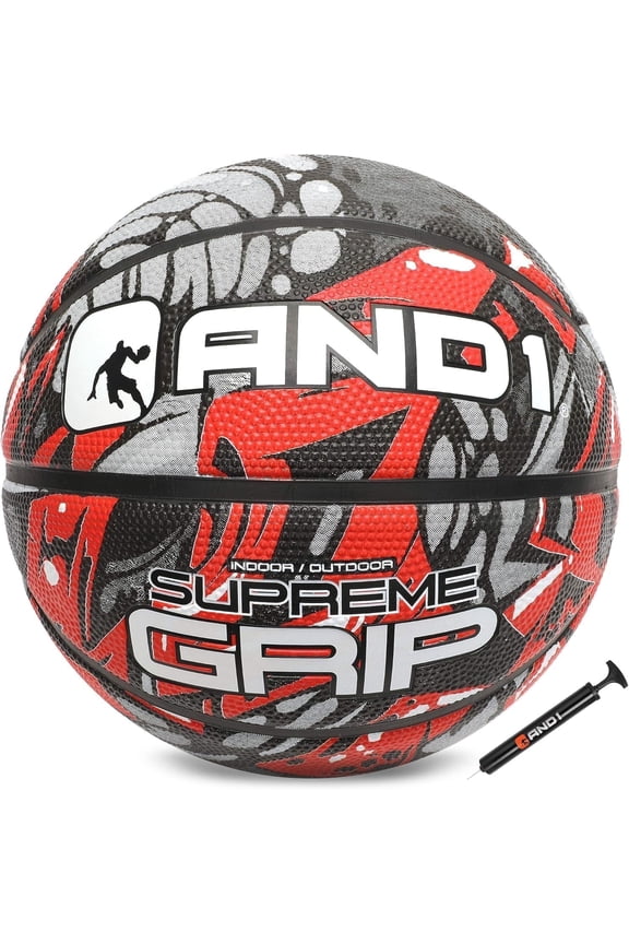 Supreme Grip Basketball: Size 7 (29.5") Rubber, Deep Channel, Made for Indoor Outdoor Basketball
