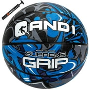 AND1 Supreme Grip Basketball: Size 7 (29.5") Rubber, Deep Channel, Made for Indoor Outdoor Basketball