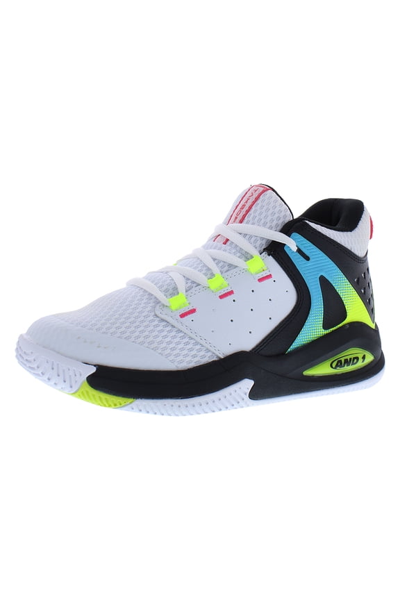 Takeoff 3.0 Wide GS Boys Shoes Size 7, Color: White/Black/Safety Yellow