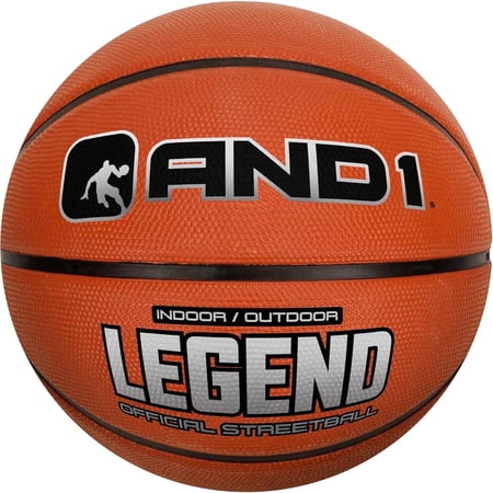 AND1 The Legend Rubber Basketball - Size 7 (29.5") Official Size Streetball - Sold Deflated (Pump NOT Included)