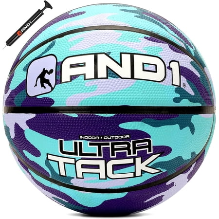 AND1 Ultra Grip Basketball: Size 7 (29.5") Rubber, Deep Construction, for Indoor/Outdoor Games