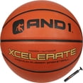 thumbnail image 1 of AND1 Xcelerate Rubber Basketball, Size 7 (29.5"), Indoor/Outdoor, Deep Channel Construction, Vibrant Colors, Includes Hand Pump, 1 of 6