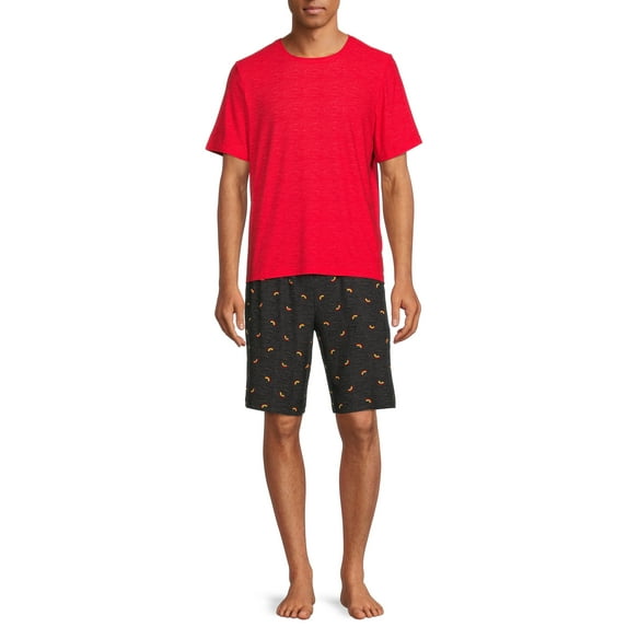 ANDE Men's Sleep Top and Shorts Set, 2-Piece, Sizes S-2XL, Mens Pajamas