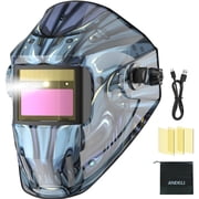 ANDELI Auto Darkening Welding Helmet Shade 3/5-9/9-13 Digital Control Built-In Auto On/Off LED, Rechargeable Lithium Battery, 1/1/1/1 True Color, 1/30000s Response, For Weld/Cut/Grind