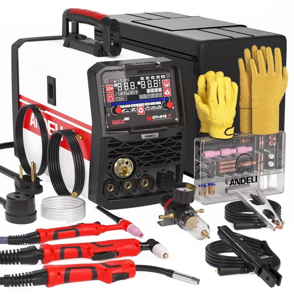 ANDELI Plasma Cutter Welder Combo,MIG Welder with Complete Welding Torch