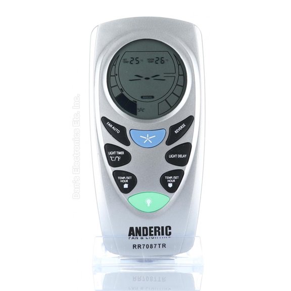 ANDERIC UC7087TR with Reverse for Hampton Bay (p/n: RR7087TR) Ceiling Fan Remote Control (new)