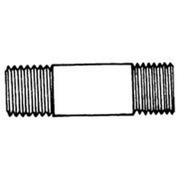 Anderson Metals Corp. 3/8 x 3 in. Chrome Nipple - Copper Nipple - Pack of 5