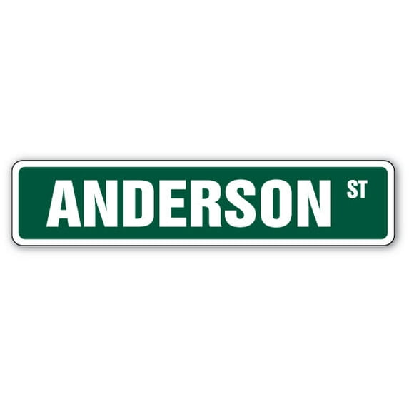 ANDERSON Street Sign Childrens Name Room Sign | Indoor/Outdoor | 36" Wide