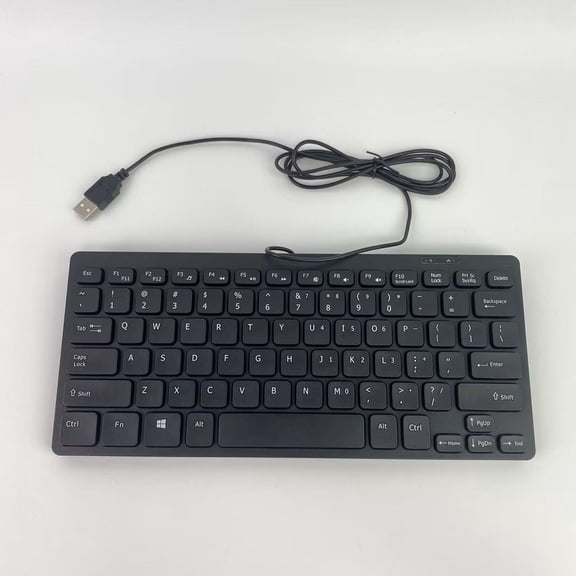 ANDERY Computer keypads,Mini Wired KeyboardUltra Thin and Light Portable 78 Keys USBDesktop, Laptop, Windows 7/8/10, Keyboard Protection Skin