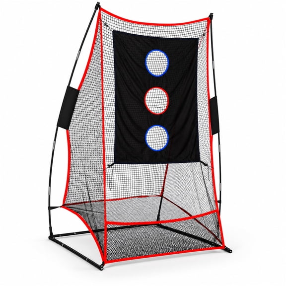 ANDGOAL 3' x 6' Football Practice Net with 3-Hole Target Cloth, Heavy Duty Quarterback Throwing Net and Kicking Training Aid with Carry Bag