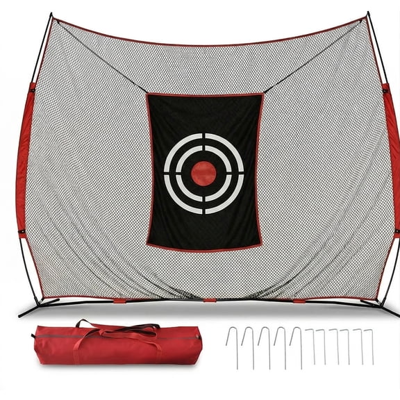ANDGOAL Golf Practice Hitting Nets - Premium 12x10 FT Golf Training Net with Target & Carry Bag