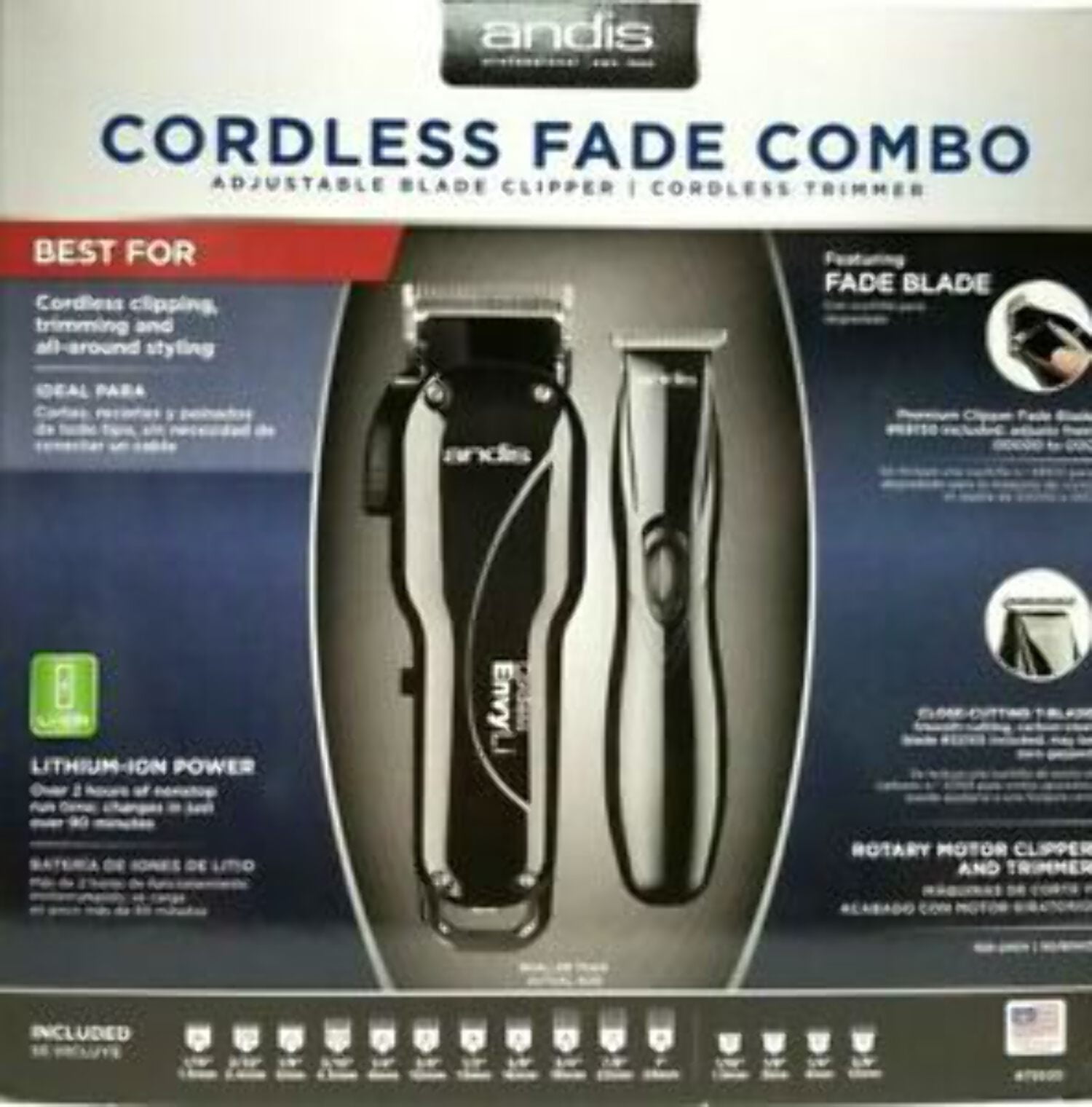 andis CORDLESS FADE COMBO-