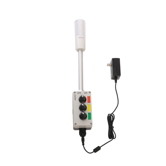 ANDONT 3-Stack LED Andon Tower Signal Light with Buzzer, Red/Yellow/Green, On/Off, Plug-and-Play