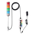 thumbnail image 1 of ANDONT Industrial 4 Stack Andon Tower Signal Light, Aluminum Pole, 16ft, 1 of 11
