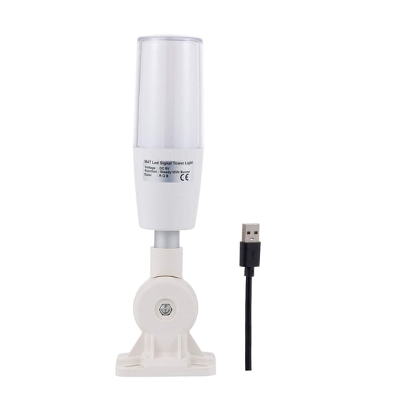 ANDONT 7 Color USB LED Andon Tower Signal Light with Buzzer, Aluminum Pole