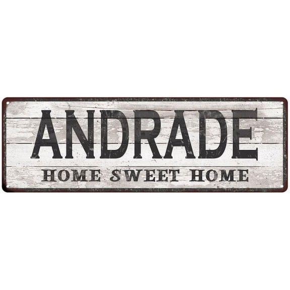 ANDRADE Home Sweet Home Country Look 6x18 Metal Sign 106180045764
