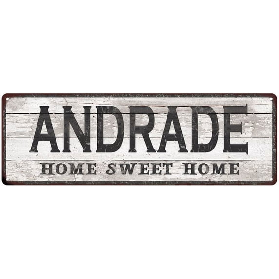 ANDRADE Home Sweet Home Country Look 6x18 Metal Sign 106180045764