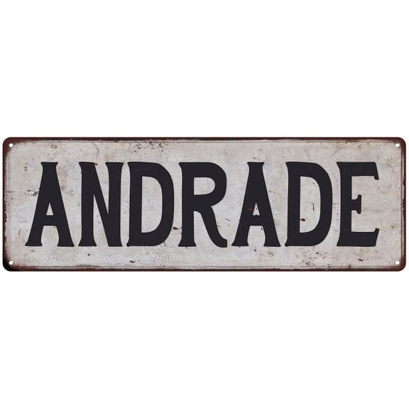 ANDRADE Vintage Look Rustic Chic Metal Sign 6x18 106180036764