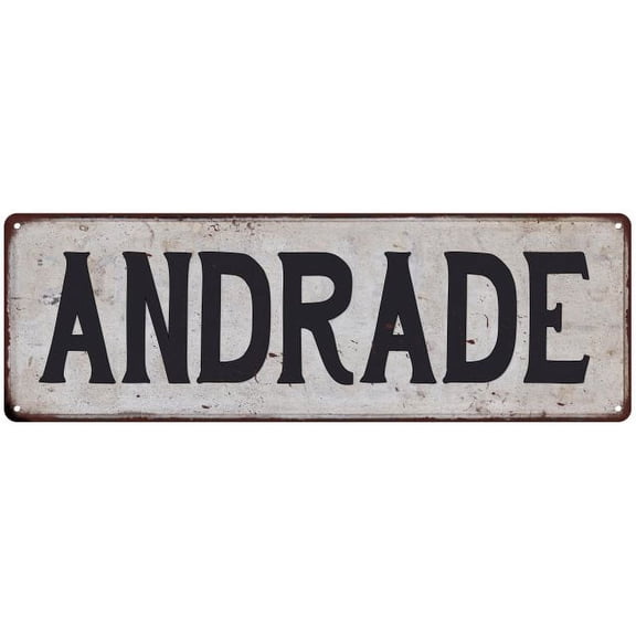 ANDRADE Vintage Look Rustic Chic Metal Sign 8x24 108240036764